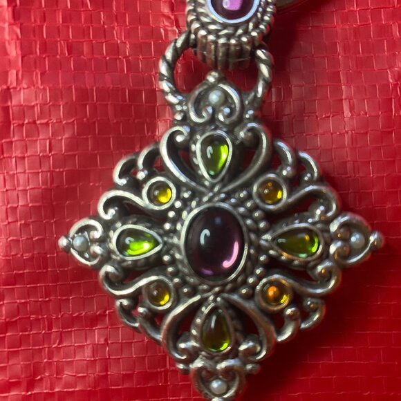 Vintage Brighton Amethyst Silver Toned Keychain Key Ring Collectible Jewelry - Picture 4 of 8